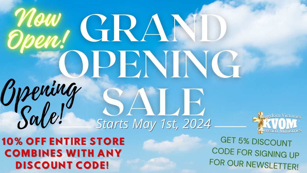 KVOM Christian Clothing ; Spring Time Sale Event Grand Opening Sale