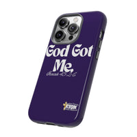 God Got Me KVOM Tough Case, White Print