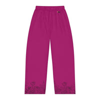 Stretched Series BLESSED Women's Comfy Pants, Deep Berry