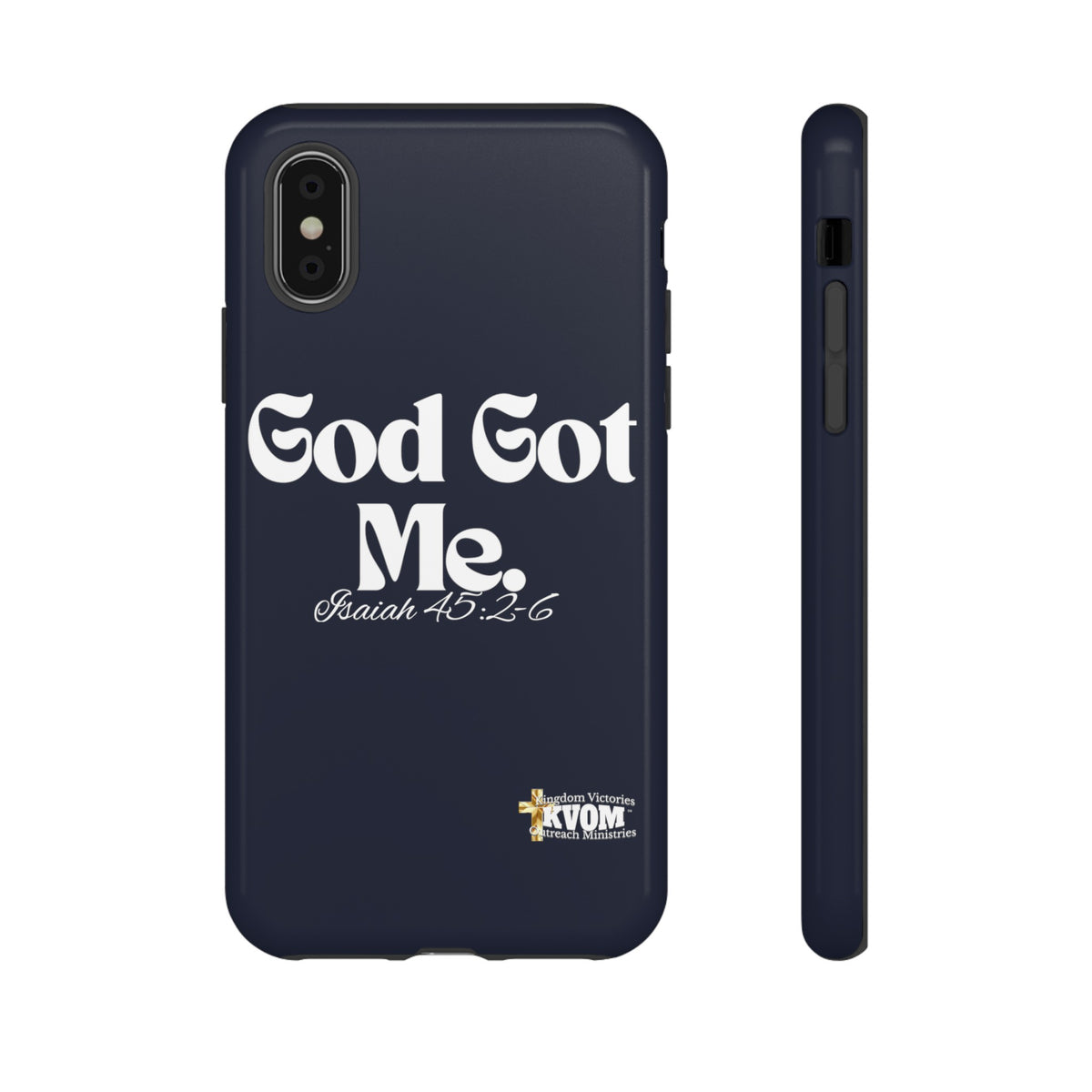 God Got Me KVOM Tough Case, White Print