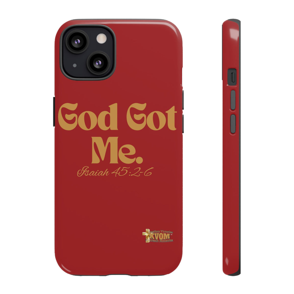 God Got Me KVOM Tough Case, Gold Print