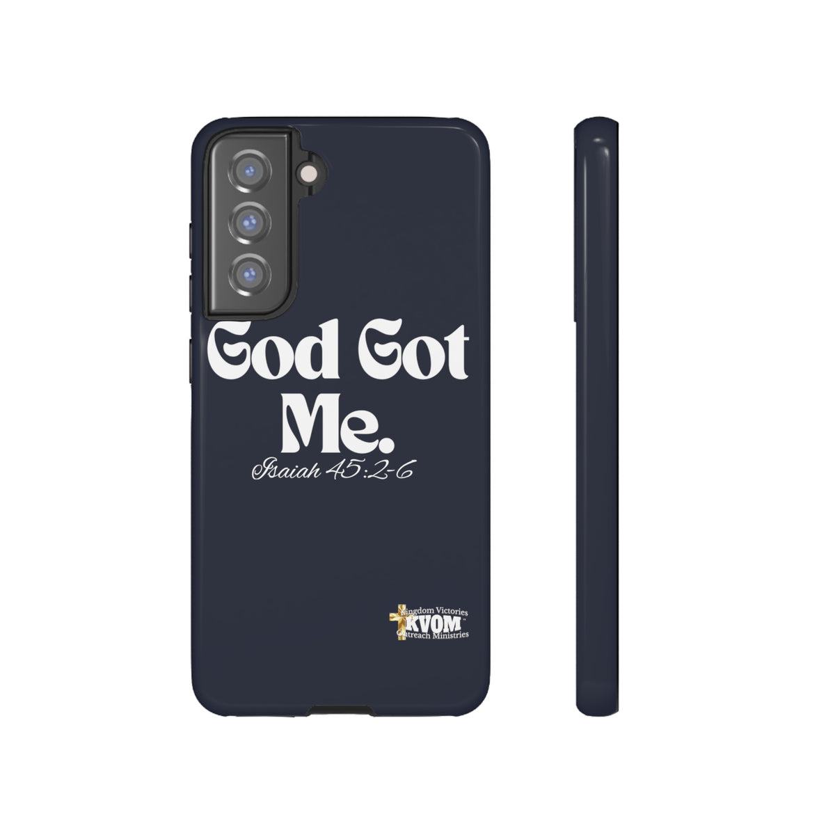 God Got Me KVOM Tough Case, White Print