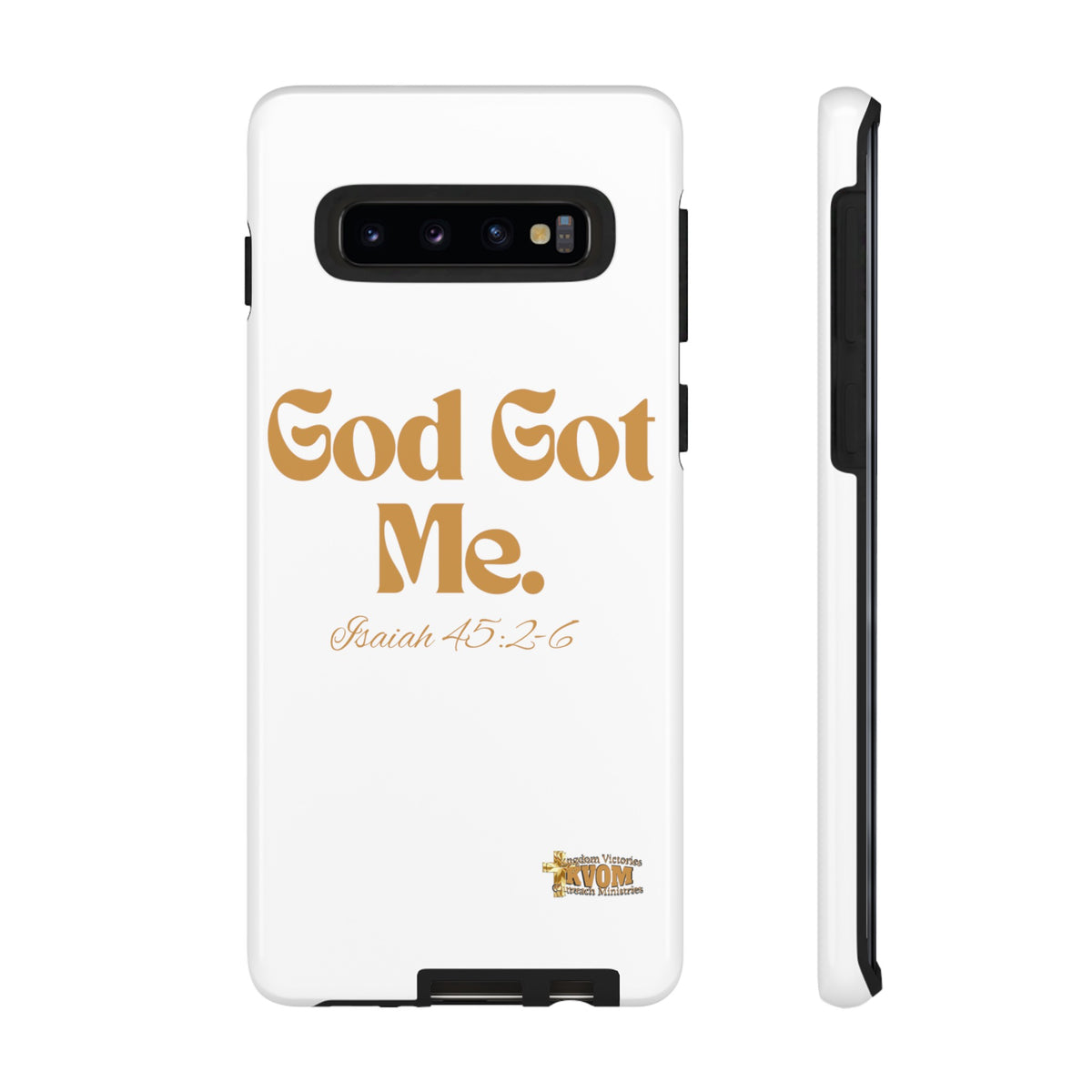 God Got Me KVOM Tough Case, Gold Print