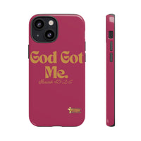 God Got Me KVOM Tough Case, Gold Print