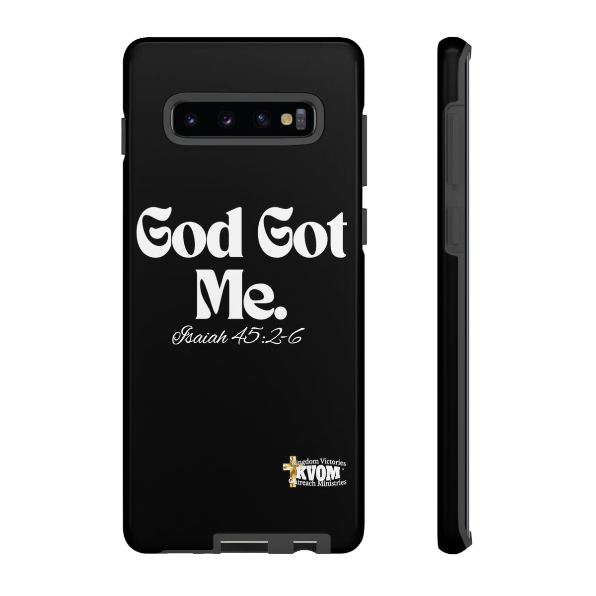 God Got Me KVOM Tough Case, White Print