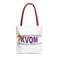 KVOM Logo Tote Bag, White, Moses Temple Colored Logo