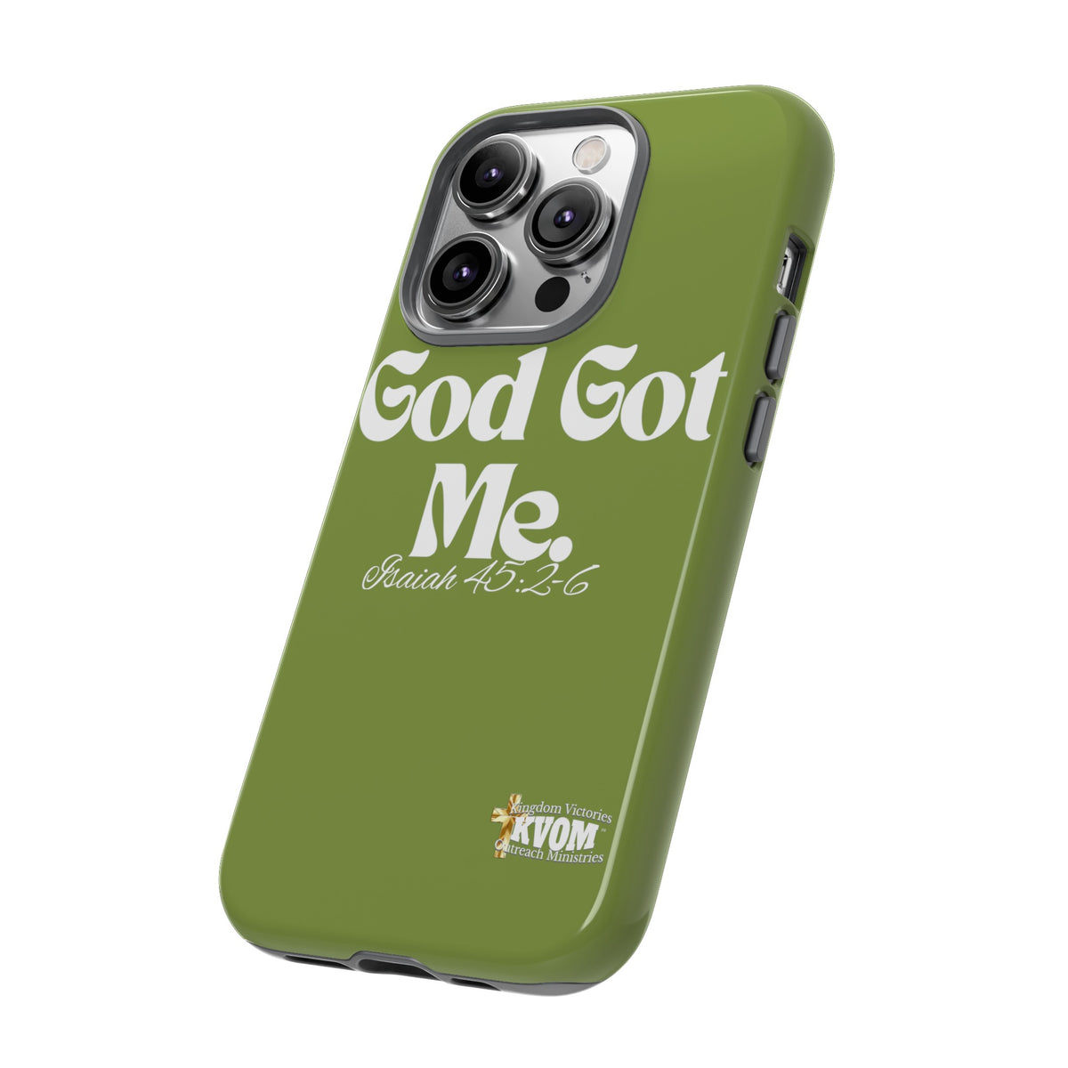 God Got Me KVOM Tough Case, White Print