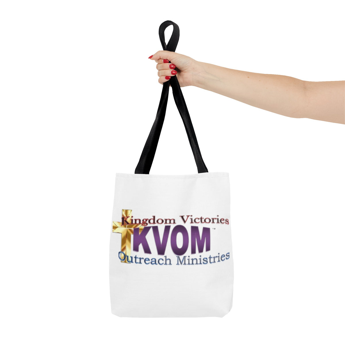 KVOM Logo Tote Bag, White, Moses Temple Colored Logo