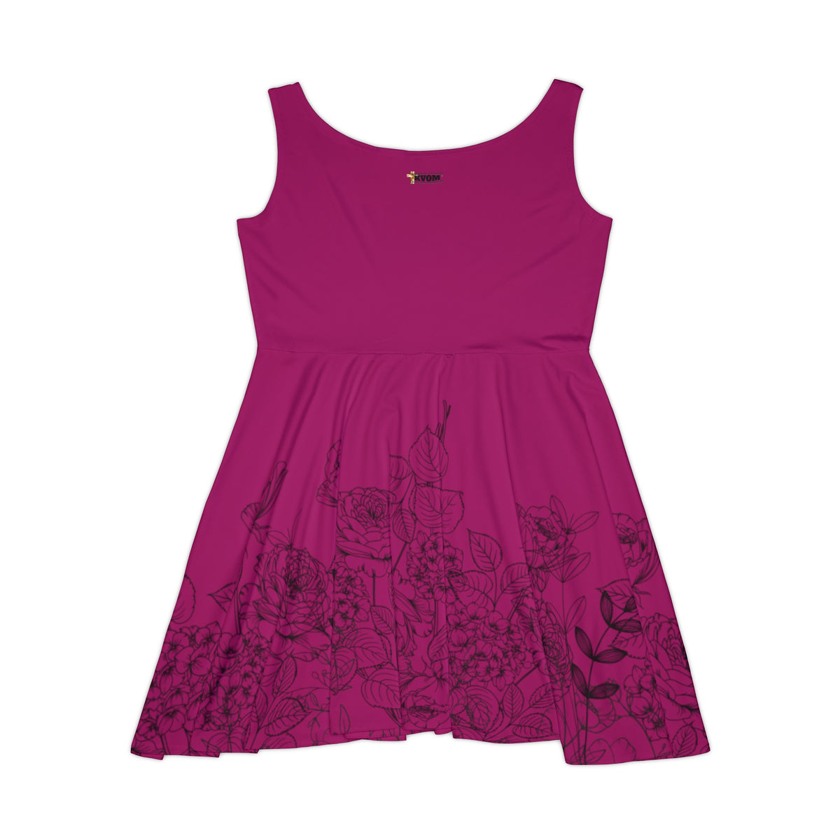 Stretched Series BLESSED Women's Skater Dress, Deep Berry