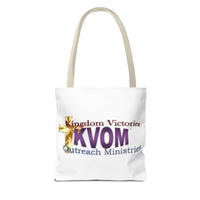 KVOM Logo Tote Bag, White, Moses Temple Colored Logo