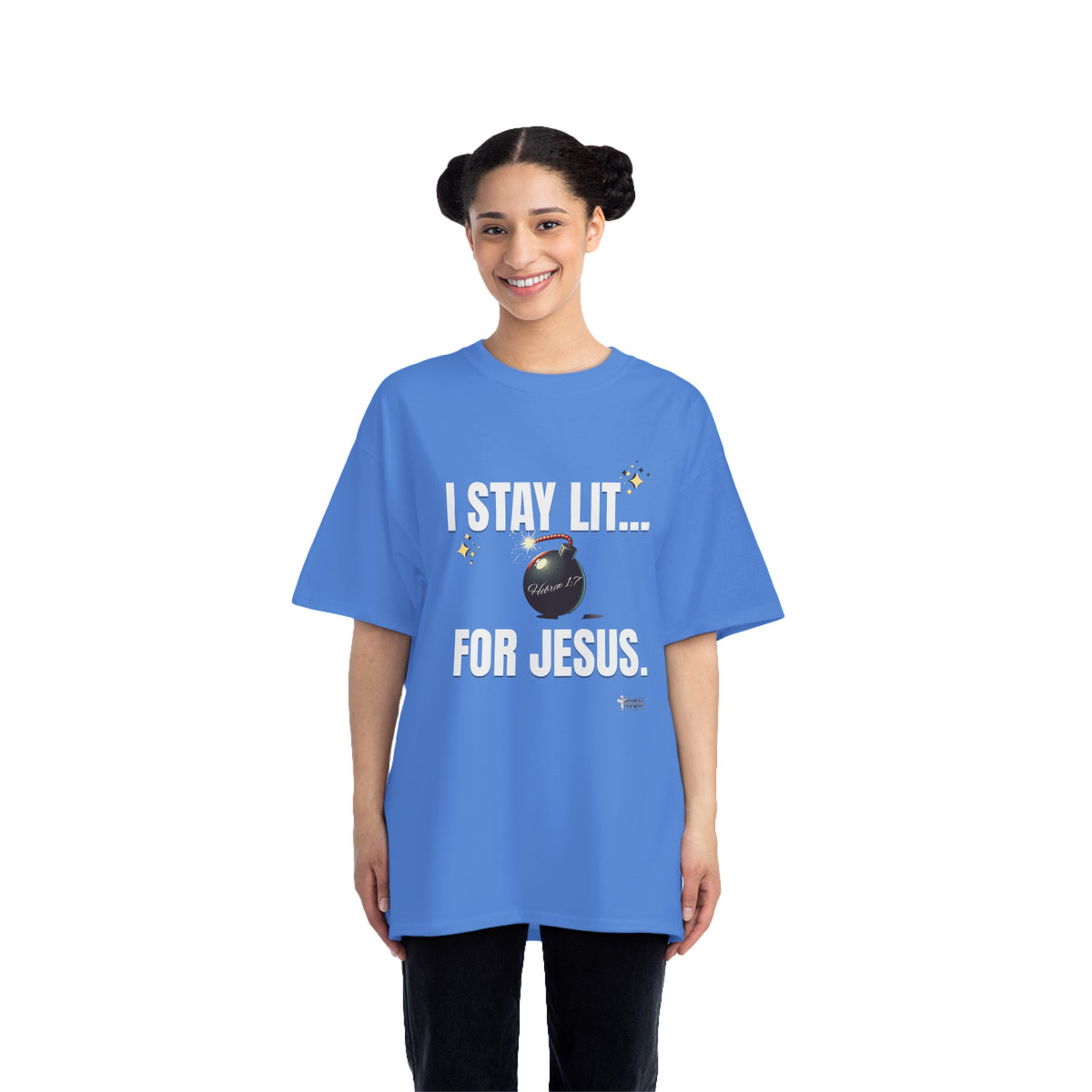 I Stay Lit For Jesus Relaxed Short-Sleeve T-Shirt