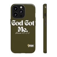 God Got Me KVOM Tough Case, White Print