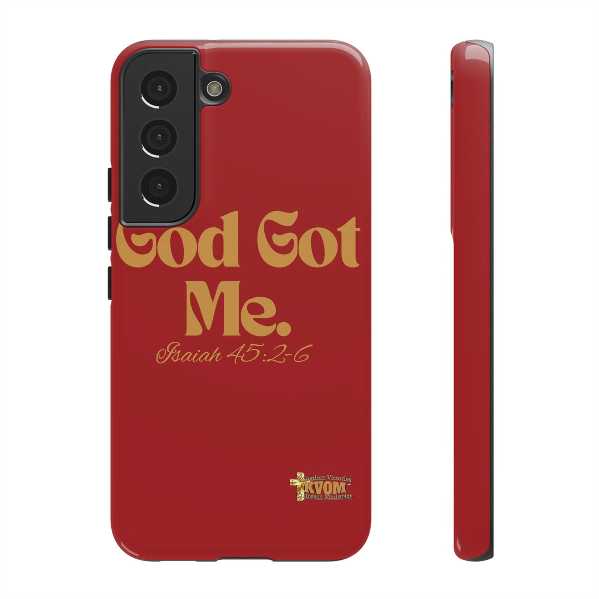 God Got Me KVOM Tough Case, Gold Print