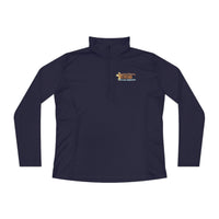 KVOM Logo Brass Ladies Zip-Collar Pullover