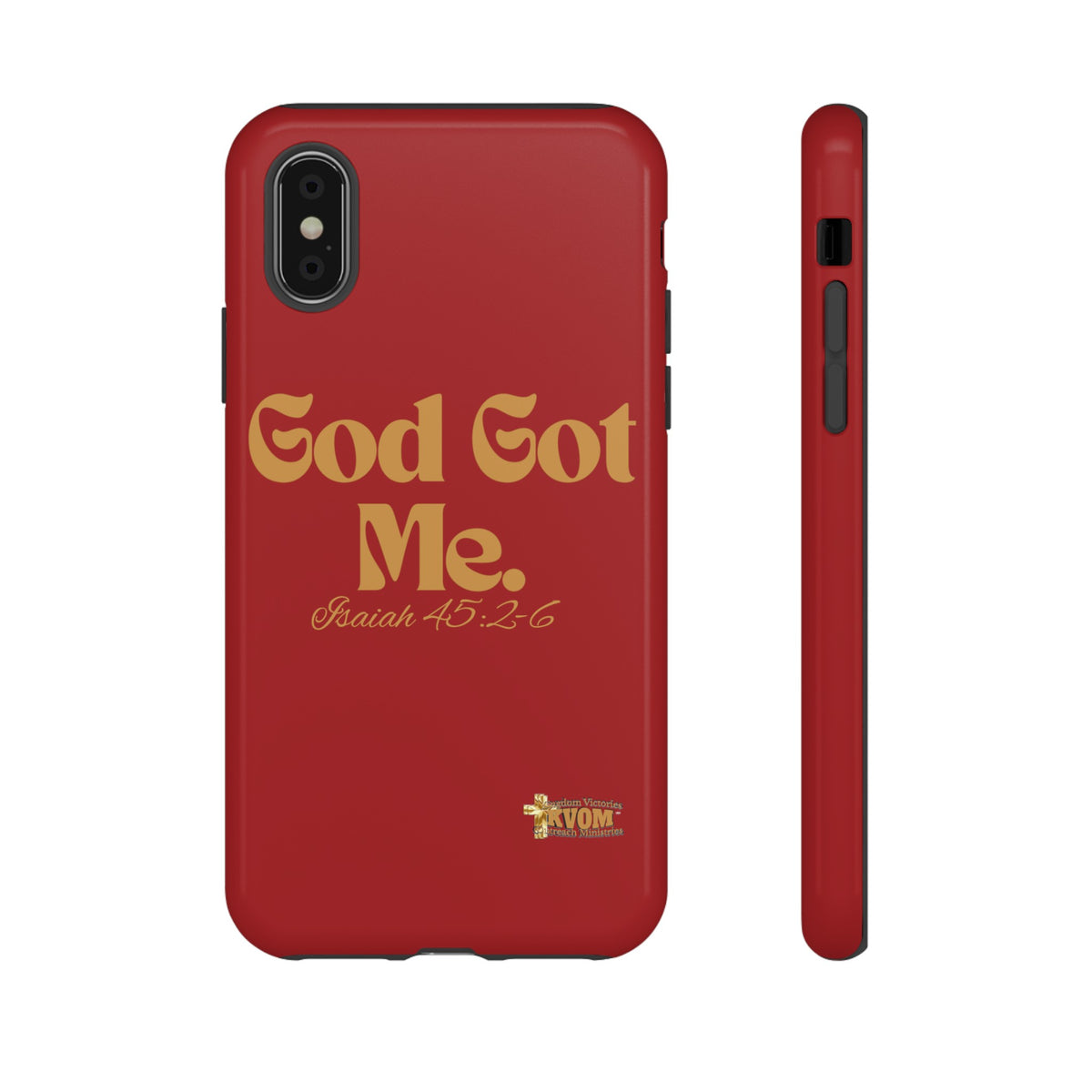 God Got Me KVOM Tough Case, Gold Print