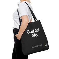 God Got Me Tote Bag: Black & White