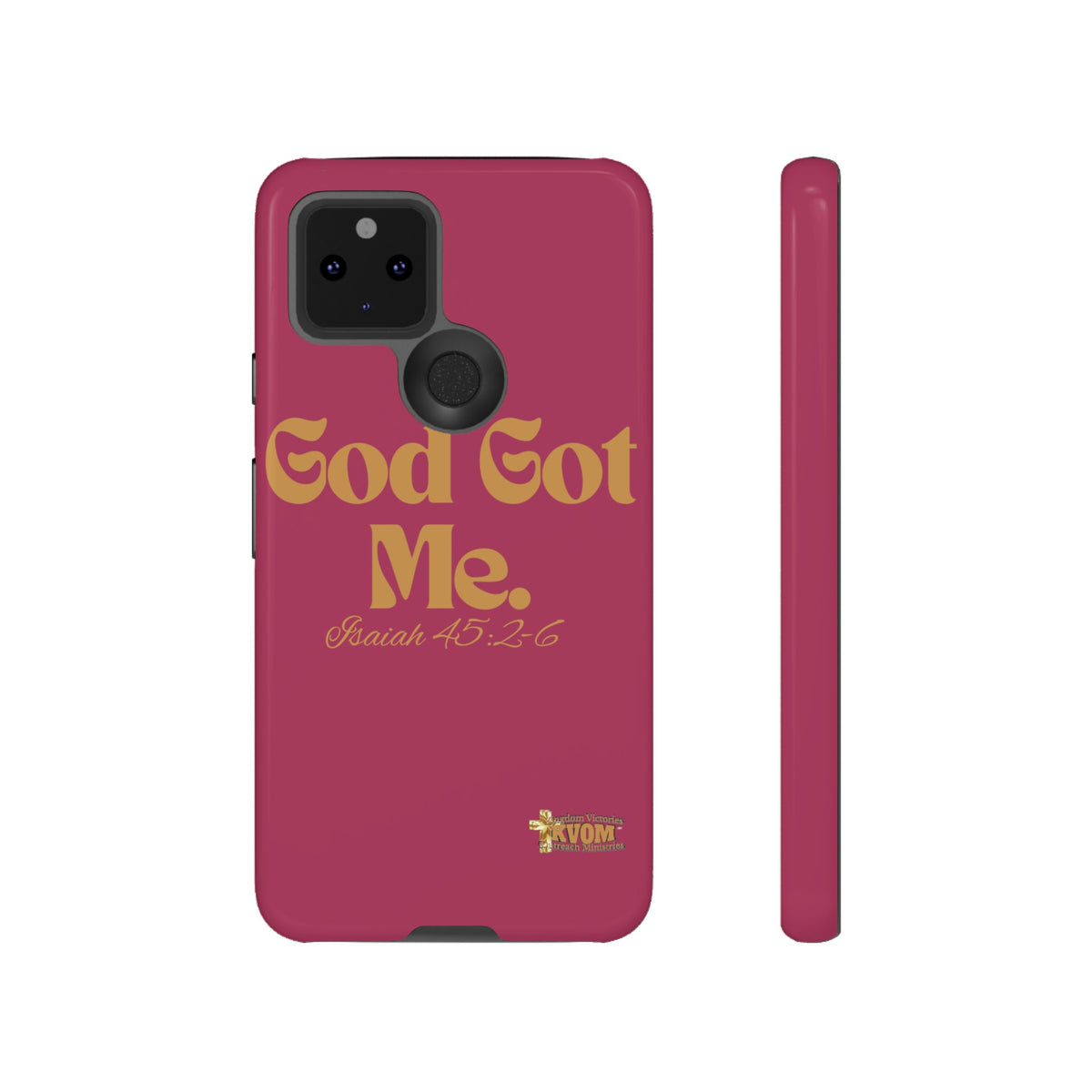 God Got Me KVOM Tough Case, Gold Print