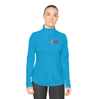 KVOM Logo Moses Temple Colored Ladies Zip-Collar Pullover