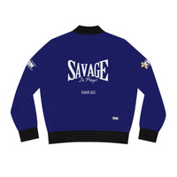 Savage in Prayer Women's Bomber Jacket, Blue Royale