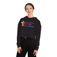 KVOM Logo Women’s Cropped Hoodie, Moses Temple Colored Logo