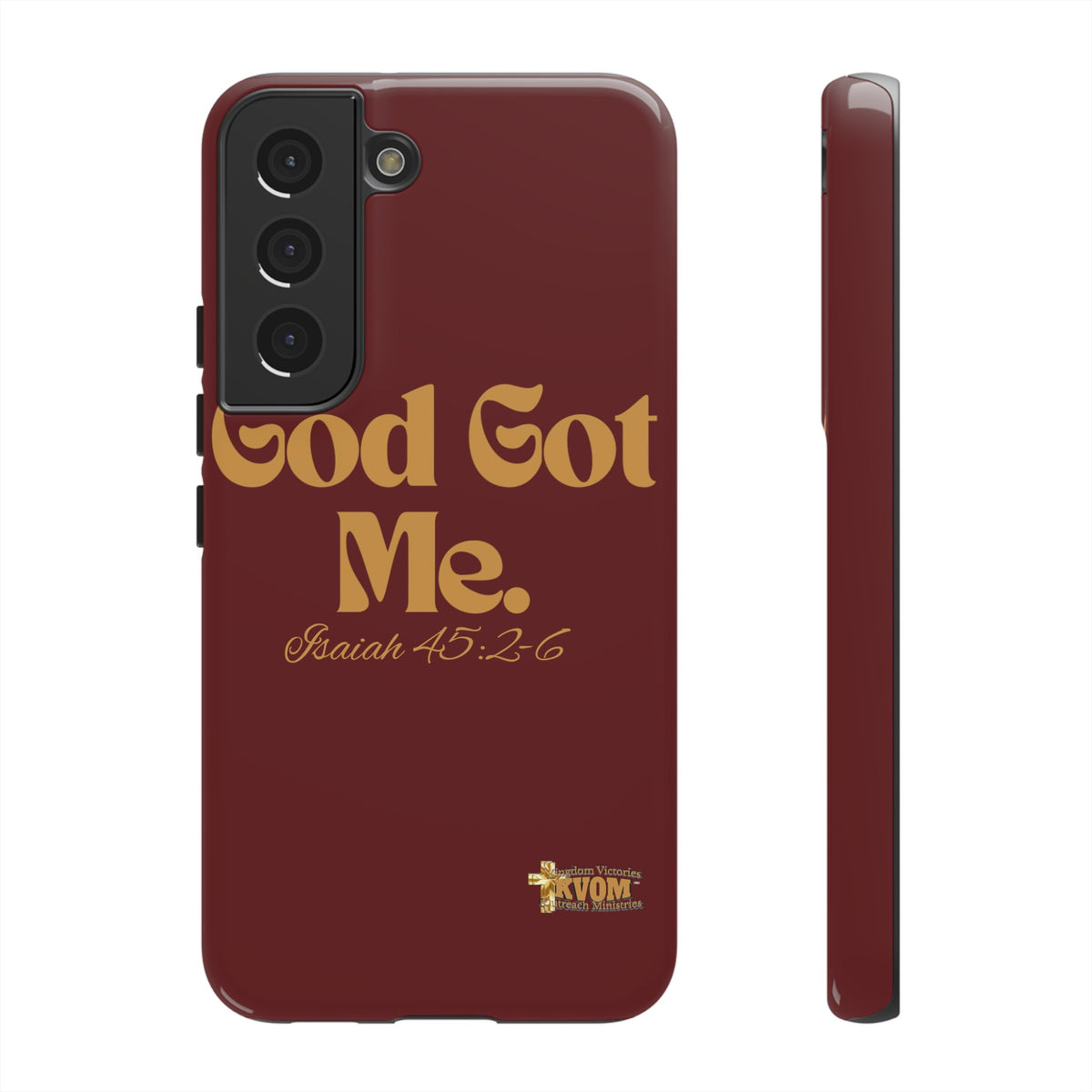 God Got Me KVOM Tough Case, Gold Print