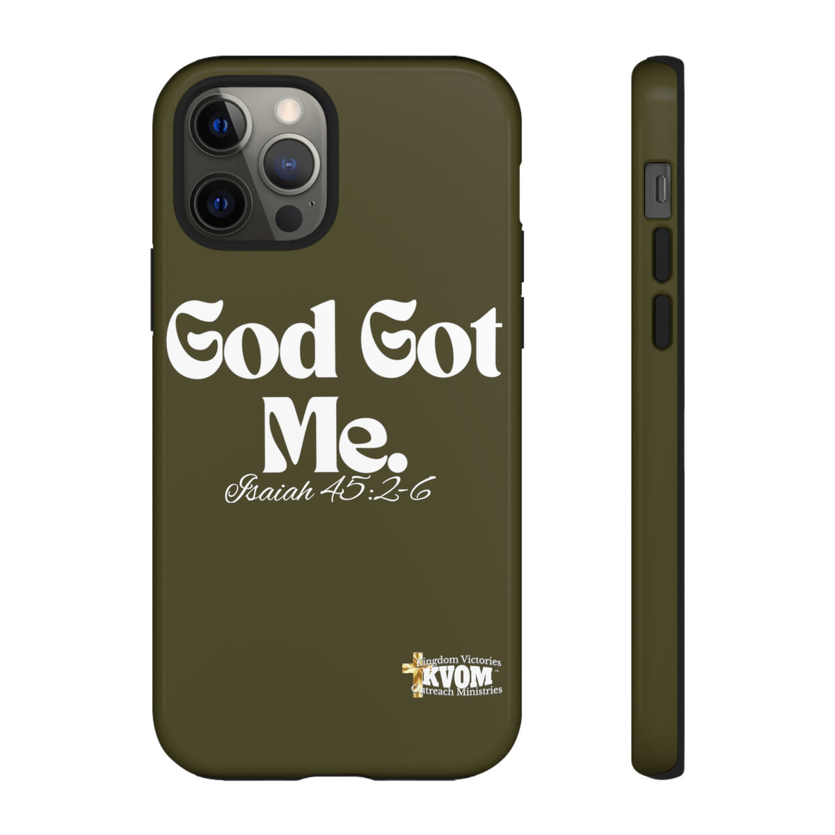 God Got Me KVOM Tough Case, White Print