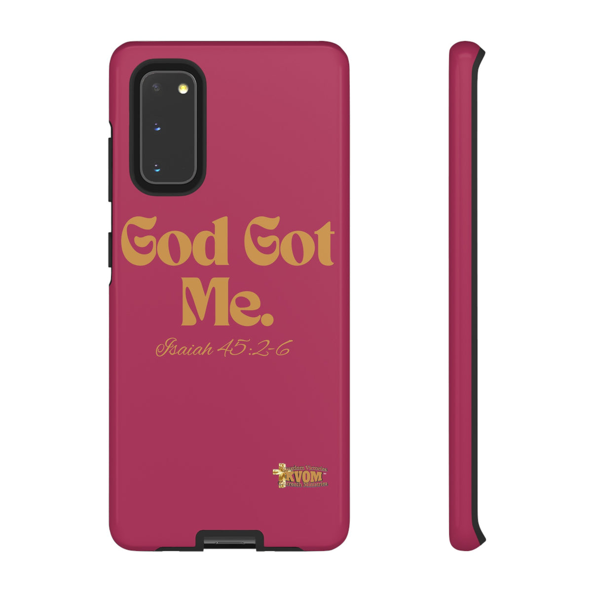 God Got Me KVOM Tough Case, Gold Print