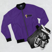 KVOM Logo Men's Bomber Jacket: Drk Purple