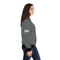 Savage in Prayer Women's Bomber Jacket, Strom Grey