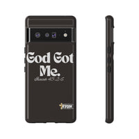 God Got Me KVOM Tough Case, White Print