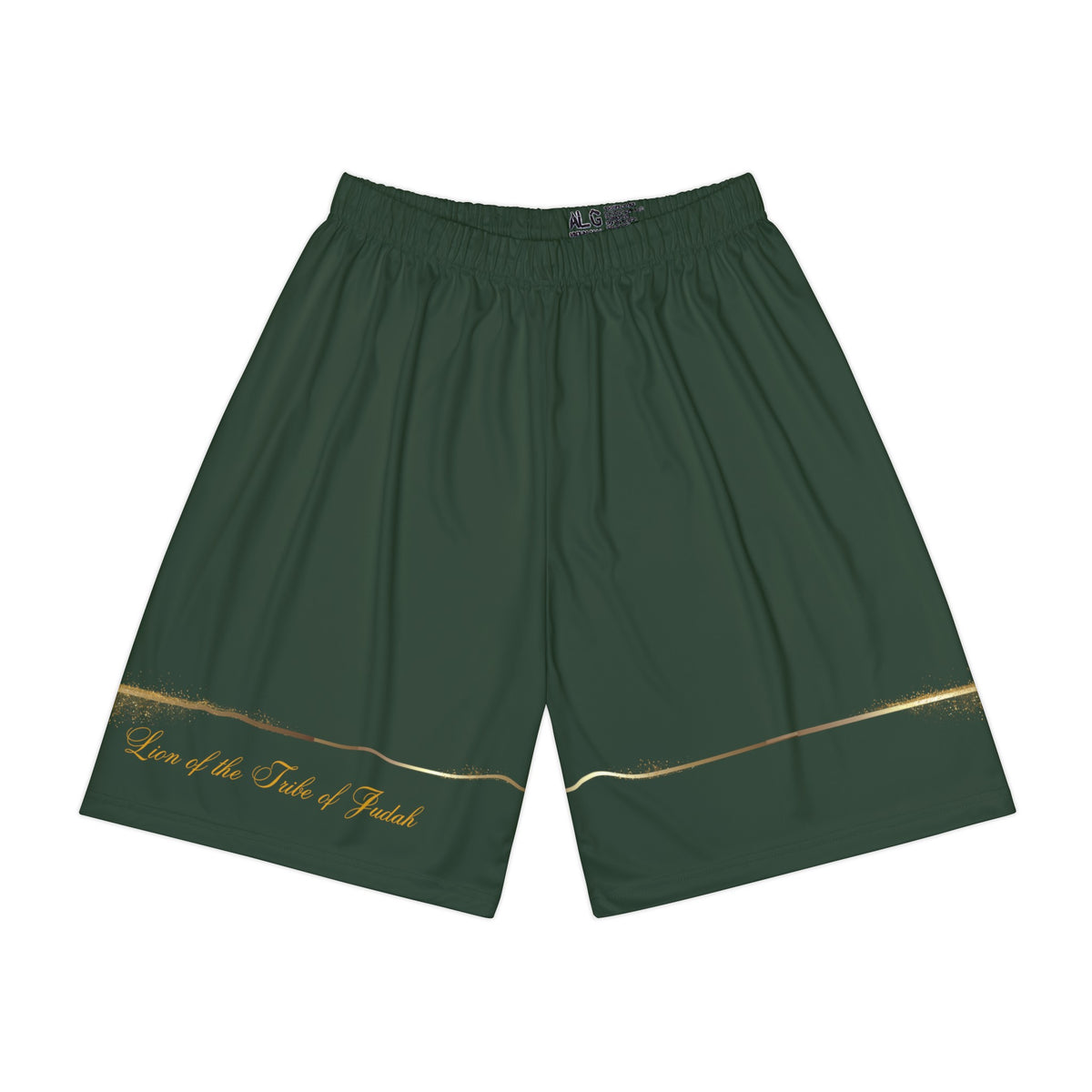 Lion of the Tribe Judah Men’s Sports Shorts, Forest Green