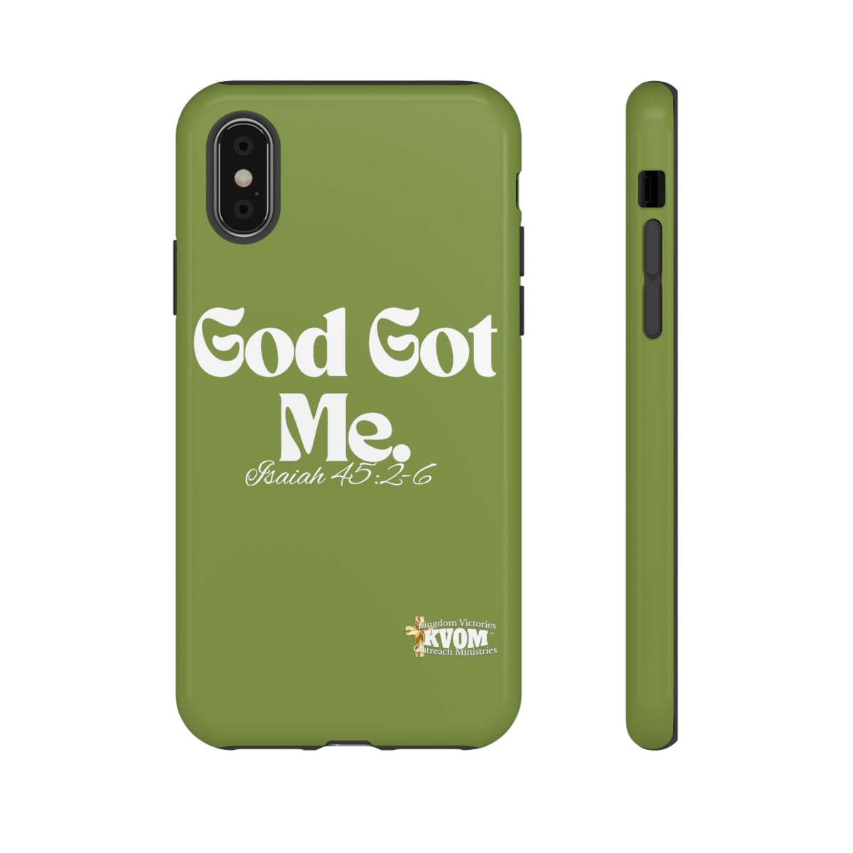 God Got Me KVOM Tough Case, White Print