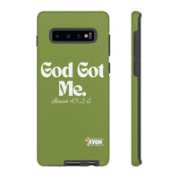 God Got Me KVOM Tough Case, White Print