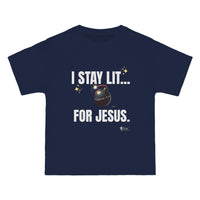 I Stay Lit For Jesus Relaxed Short-Sleeve T-Shirt