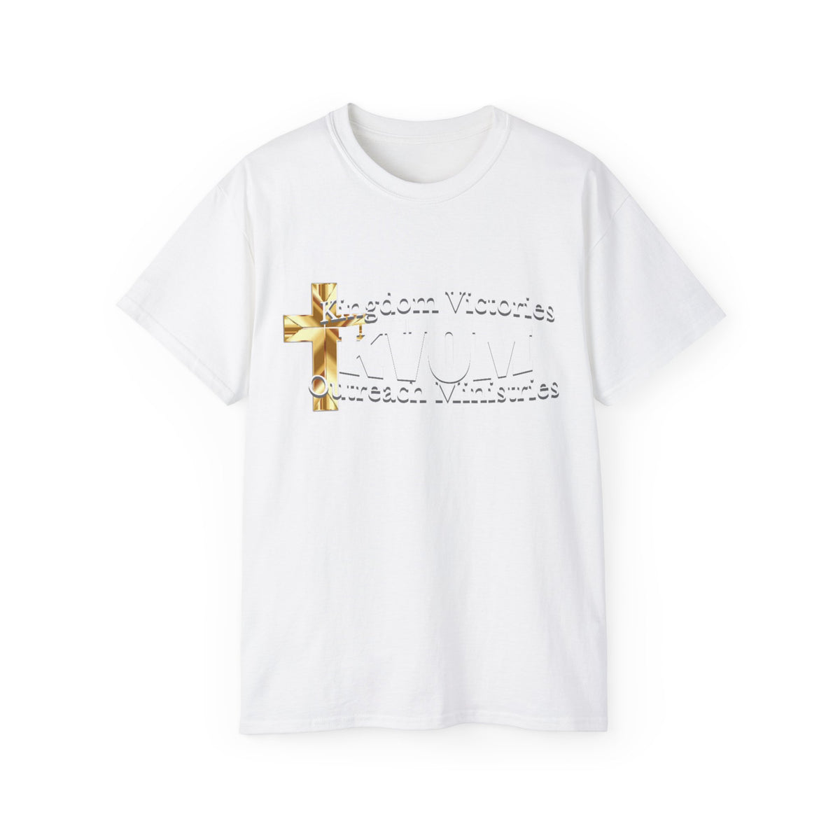 KVOM Logo White on White Tee