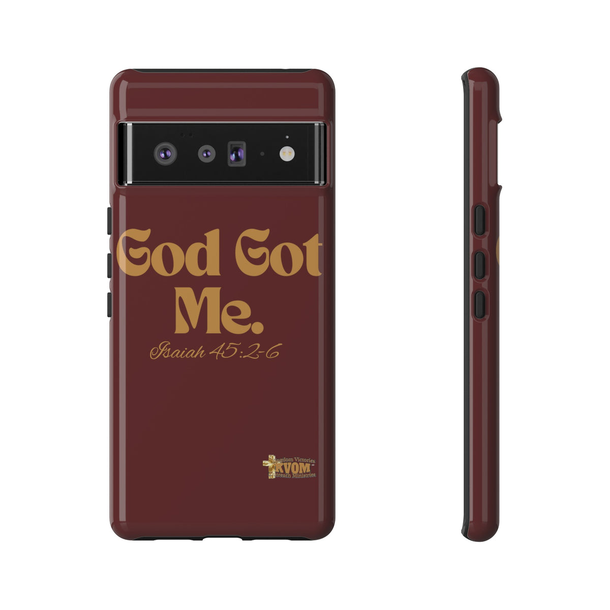 God Got Me KVOM Tough Case, Gold Print