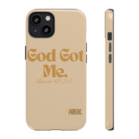 God Got Me KVOM Tough Case, Gold Print