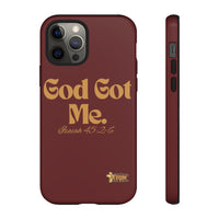 God Got Me KVOM Tough Case, Gold Print