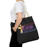 KVOM Logo Tote Bag, Black, Moses Temple Colored Logo