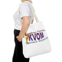 KVOM Logo Tote Bag, White, Moses Temple Colored Logo