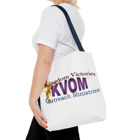 KVOM Logo Tote Bag, White, Moses Temple Colored Logo