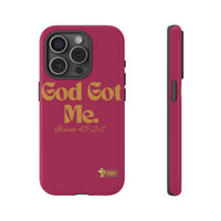 God Got Me KVOM Tough Case, Gold Print