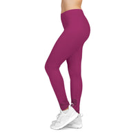 Stretched Series BLESSED Women's Casual Leggings, Deep Berry