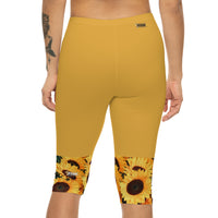 Loving Myself & Jesus Sunflowers Women’s Mid-Length Leggings