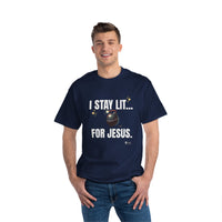 I Stay Lit For Jesus Relaxed Short-Sleeve T-Shirt