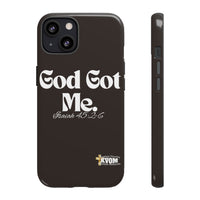 God Got Me KVOM Tough Case, White Print