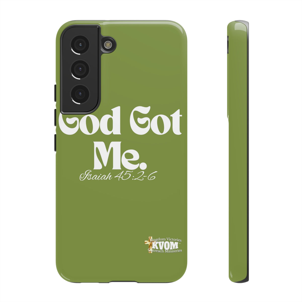 God Got Me KVOM Tough Case, White Print