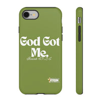 God Got Me KVOM Tough Case, White Print