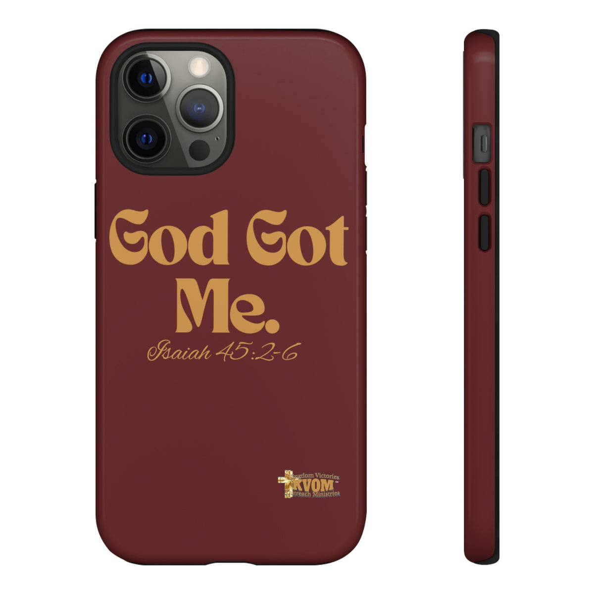 God Got Me KVOM Tough Case, Gold Print