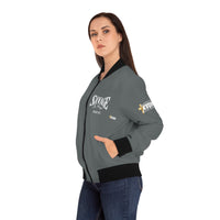 Savage in Prayer Women's Bomber Jacket, Strom Grey